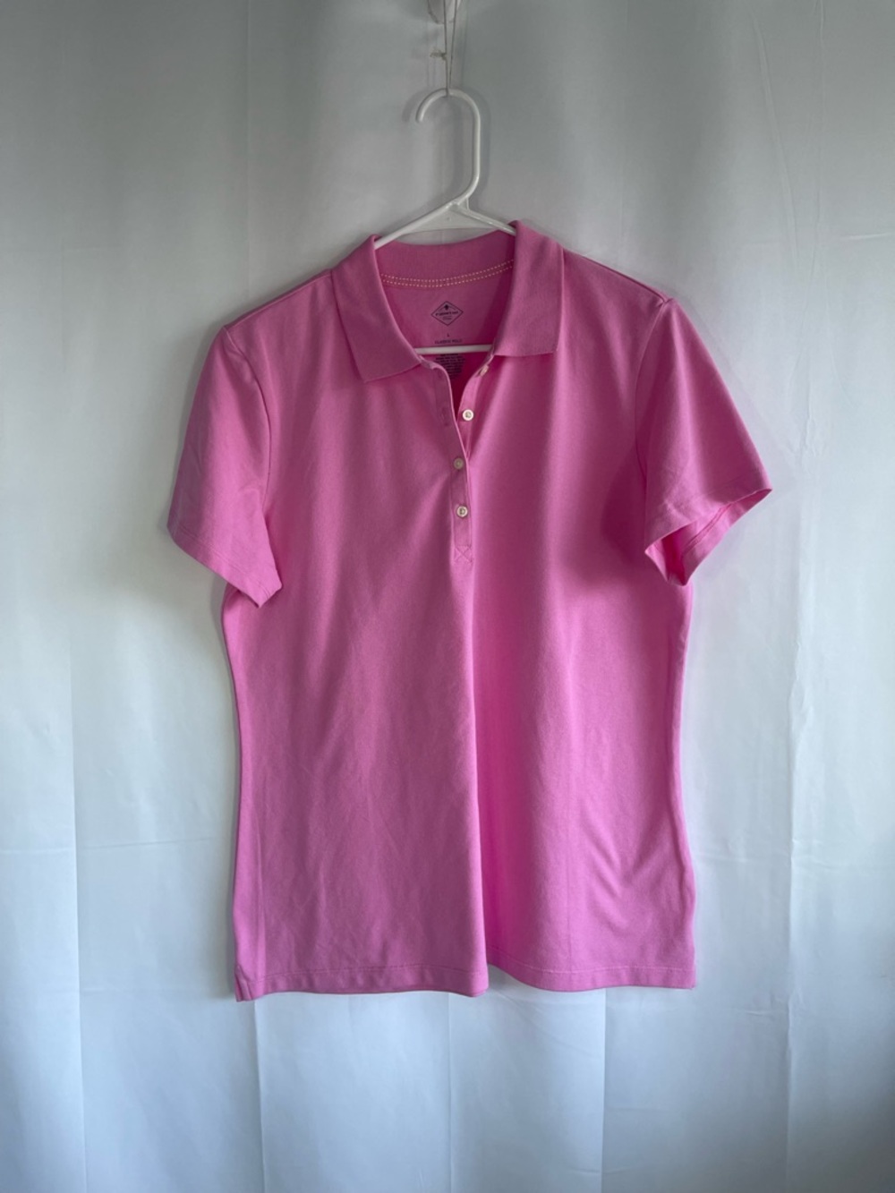St. John's Bay Pink Short Sleeve Polo Top